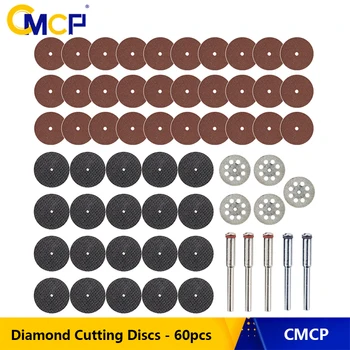 CMCP 60pcs Diamantno Rezanje Plošč Kovinski Rezanje, plošča za Dremel Rotacijski Brusilnik Orodje Krožne Žage Brusni Diski za Rezanje