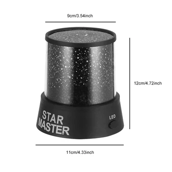 LED Nočna Lučka Projektor Zvezdnato Nebo Zvezda, Luna Master Otroci otroški Baby Spanja Luminaria Pisane USB Projekcija Lučka Sveti