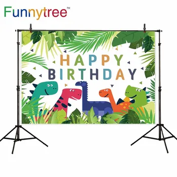 Funnytree foto ozadje fotografije studio Safari rojstni dan Dinozaver stranka, otroka zapusti Džungle ozadje photophone photozone