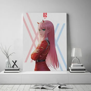 Anime dekle lep anime nič dveh platno slikarstvo dekor wall art slik, študij doma dnevna soba dekoracijo tiskanje plakata