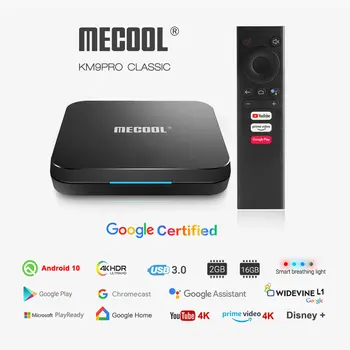Mecool KM9 Pro Classic Android 10.0 WiFi, TV Okno Amlogic S905X2 2G RAM-a, 16 G ROM 2.4 G 4K Googlovi Certificirani Media Player Konzole