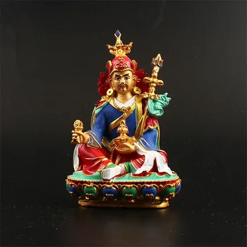 Tibera Buddhist Tantrične Dobave 12,5 cm Padmasambhava Figur Stalno Ugoden Vrhunsko Ročno Poslikane Smolo Slovesno Buda