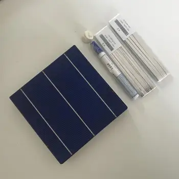 ALLMEJORES solarnimi diy kompleti 25pcs sončne celice 6'x6' Polikristalni 4.46 W+25meters Tabbing žice & 2meters Busbar žice+Toka