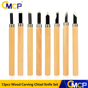 CMCP 12pcs Lesa Carvinga Dleto Nož Set Za Podrobnejše Lesnoobdelovalnih Žlebila Ročna Orodja, Lesa Carvinga Orodja