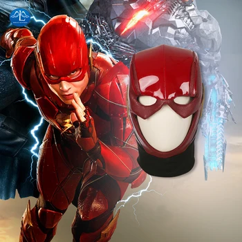 Nove Pravice Lige Flash Masko Cosplay Rdeče Usnje Deluxe Pokrivala Halloween Kostumi za Moške, Visoke Kakovosti