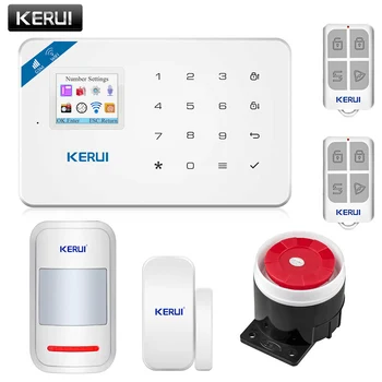 Home Security Alarm Gostiteljsko APLIKACIJO Remote Control KERUI W18 WIFI Brezžični GSM Alarmni Sistem Eas Komplet Home Security Alarm Gostiteljice S Sireno