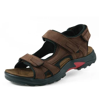 2020 moški sandali poletni čevlji pravega usnja sandali plaži čevlji moški kravjega usnja sandali dobre kakovosti plus velikost 38-48
