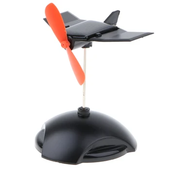 Ustvarjalne Solar Powered Propeler Obračanje Letalo Model Igrača Avto Avto Ornament –Oranžna Propeler