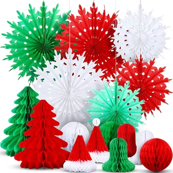 Božično Drevo Ornament Satja Klobuk Snežinka Fan Scene Ureditev Bell božični okraski za dom adornos navidenos