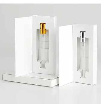 50pcs/veliko 3ml 5ml 10 ml Prazne stekleničke parfuma Prilagodljiv Papirja Škatle Z Razpršilo Prazno Parfum Embalaža po Meri Logo za darilo