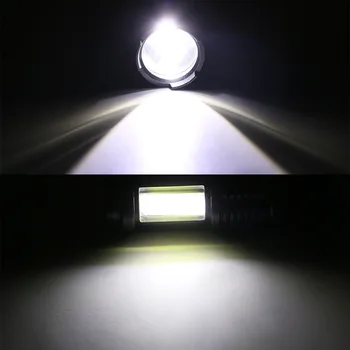 Prenosna LED Svetilka XPE COB Lahka Akumulatorska Svetilka Vgrajeno Baterijo Zoom Svetilka 3 Način Nepremočljiva Sili Baklo