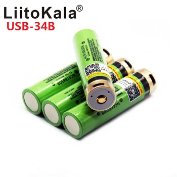 Vroče LiitoKala USB 3,7 V 18650 3400mAh Li-ion USB Baterija za ponovno Polnjenje Z Indikatorska Lučka LED DC-Polnjenje