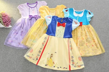 Otroci Oblačila Baby Girl Oblačenja Princesa Sneguljčica Belle Sofija Kostum Za Dekleta, Otroci Rojstni Dan Bling Fancy Halloween Obleko