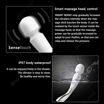 LELO smart wands ženska masturbacija massager ženskega spola igrače, čarobno palico, velik vibrator za g spot za ženske klitoris stimulator