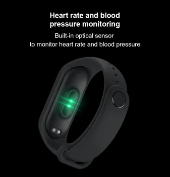 Smart Band Fitnes zapestnica M5 Šport Gledam Pedometer Srčni utrip, Krvni Tlak Bluetooth Klic Wirstband Nepremočljiva Smartband