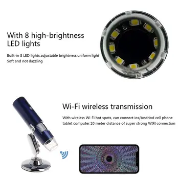 HD 1080P WiFi Mikroskopom 1000X Lupa za Android, iOS (iPhone, iPad, Windows in MAC