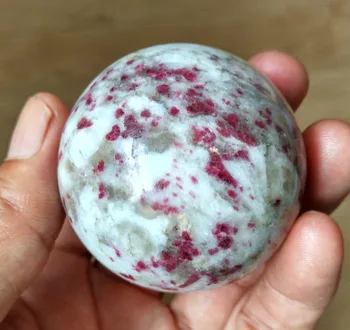 2pcs Naravnih rdeči turmalin quartz crystal polirani področju žogo za prodajo