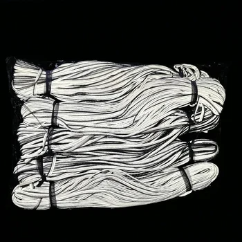 10 mm x 100Yards Reflektivni prirezovanja cevi z belo rob pletenic trim trak tkanine, ki so sešiti na oblačila, torbe, čevlje