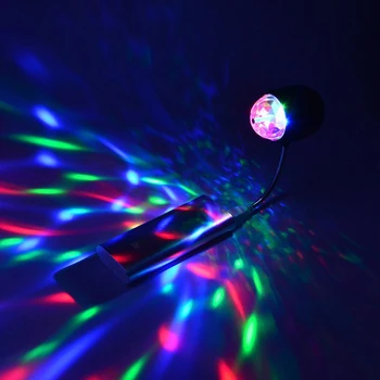USB Pogon 3W Mini Magic Ball Pisane Avto fazi luči Vrtenje Disco Party Bar Laserski Projektor Lučka LED Razsvetljavo Učinek