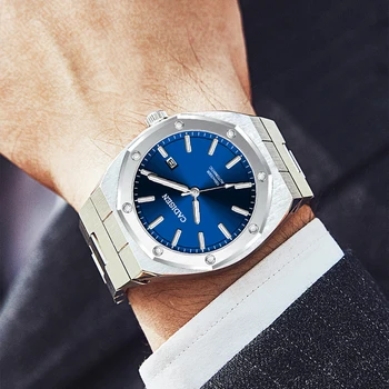 CADISEN DESIGN moške ure mehanske ure za moške blagovne znamke luksuzni samodejni watch moških Japonska NH35A Poslovnih reloj hombre 2020