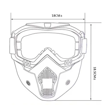 Windproof Skate Sonce Smučarska Očala Motoristična Očala Za Masko Motokros Očala Čelada, Očala off-Road Čelade Masko, Očala