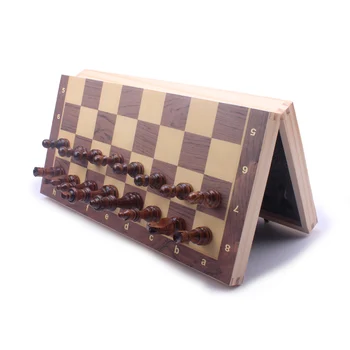 Šahovska garnitura Leseni magnitc Veliki Šah Odbor Visoke Kakovosti Šahovska garnitura Pefect Gitf za Otroke 39 CM