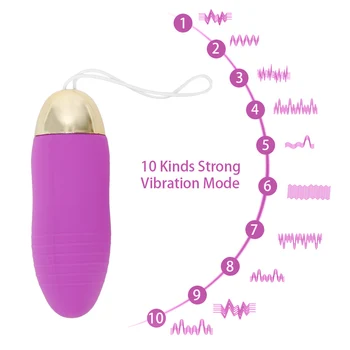 Močan Bullet Vibrator za G-Spot Massager Klitoris Stimulator Prenosni Vibracijsko Jajce Daljinski upravljalnik 10 Hitrost Sex Igrače za Ženske