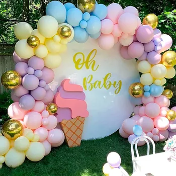 Baloni Garland Arch Kit Pastelnih Macaron Modro, Belo Kovinsko Modre Balone, Poroka, Rojstni Dan Dekoracijo Baby Tuš Ponudbe
