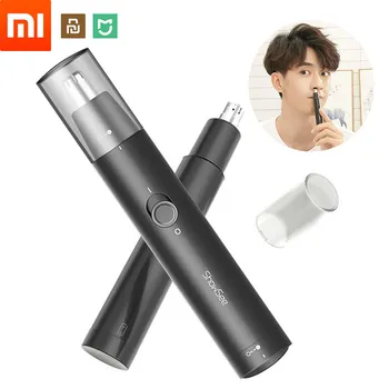 Xiaomi mijia Youpin ShowSee Električni Nos Hair Trimmer Izmenljive Stroj dvorezen 360 Nepremočljiva Rotacijski Rezalnik C1 BK