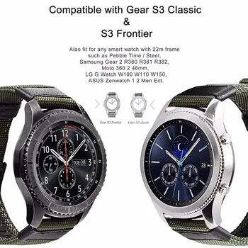 Najlon Pravega Usnja Trak 20 mm 22 mm Smart Watchband Pribor Zamenjava Manšeta za huawei za Samsung Galaxy Watch