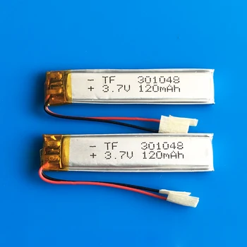 3,7 V 120mAh litij-Polimer Lipo baterije za ponovno polnjenje meri debelo CE, FCC, ROHS MSDS za MP3 slušalke bluetooth 301048