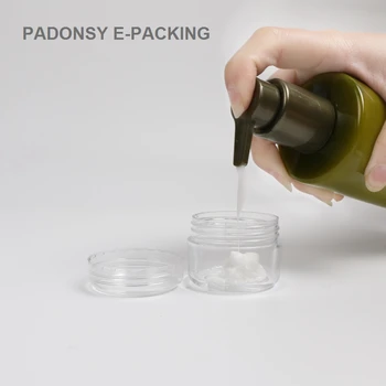 Debelo 20pcs/veliko Mini Krema Steklenico 20 g 25 g 30 g Pregleden PS Materiala Potovanja Krema Jar Emulzija Steklenico Kozmetične Embalaže