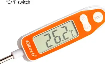 Elitech WT-9A Digitalni Mesa Termometer [5.9 cm Dolg Sonda] z Instant Branje LCD Zaslon Hold Funkcijo za Kuhinjo Kuhanje Hrane