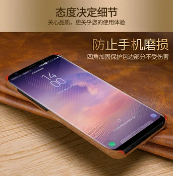 Pristen Krava Usnje, Originalna Primeru Mobilni Telefon Samsung Galaxy Note9 Opomba 8 9 10 5G S10E S9 S10 Plus Slim Nazaj Pokrov