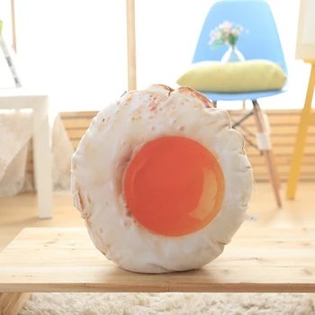 1PC 40 cm Simulacije Polnjene Bombaž Mehko Pečeno Jajce Blazine, Spalne Blazino Plišastih Baby ToyStuffed Polirani Jajce Hrane Doll1