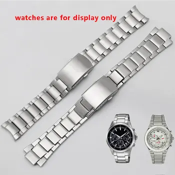 Iz nerjavečega jekla watch band srebrna zapestnica z zložljivo sponke prilagoditev Casio EFR-526L-1A 7A gledajo moški dodatki