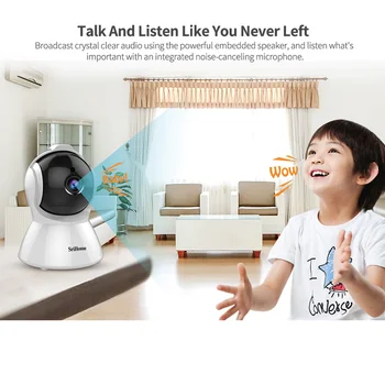 Sricam SH025 AI Telo Samodejno sledenje IP Kamera Mini 1080P Wifi CCTV Kamera 2.0 MP H. 265 Smart Doma Notranjo Oddaljeni Pogled Baby Monitor