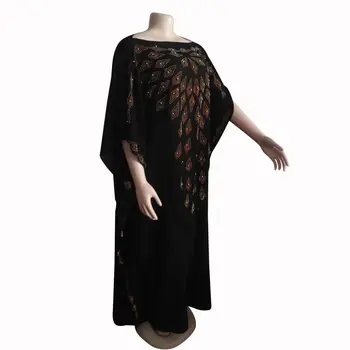 Nove Afriške Diamond dolgo Dashiki Veliki Poletni Črno Obleko Za Lady Afriška oblačila 100#