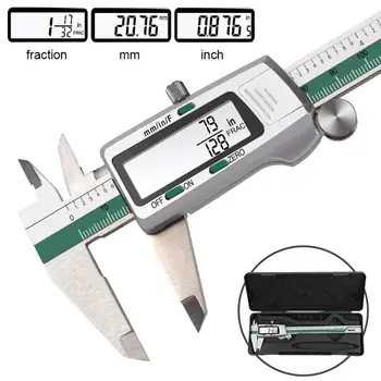 Profesionalno Digitalno kljunasto merilo LCD-Zaslon 0-300 mm Natančnost 0.02 mm Vernier Kaliper Merilnik Mikrometer iz Nerjavečega Jekla, Merilno Orodje