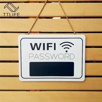 WiFi Geslo Leseno Znamenje Dekor Visi Plaketo Sprejem Visi Tablo Wifi Krovu Znak za Dom Trgovina Stranka Bar Dekoracijo