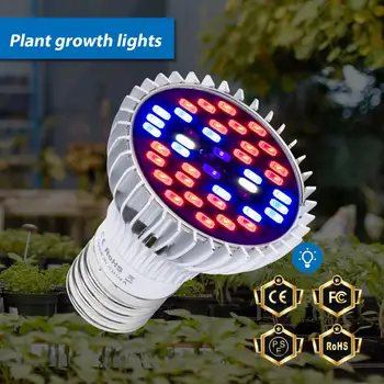 LED Rastlin Svetlobe E27 Rastejo Sijalka LED Celoten Spekter Ffs Lampe 30W 50 W 80W Toplogrednih Cvet Semena Raste Šotor Za Hydroponics