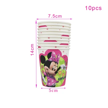 80pcs Disney Minnie Miško za Enkratno uporabo Namizna otroci Rojstni dan Papir Skodelice +Plošče+Plenice+Giftbags Določa Stranka Dobave