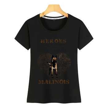 Vrhovi Majica S Kratkimi Rokavi Ženske Belgijski Ovčar Malinois Humor Belo Tiskanje Ženska Majica