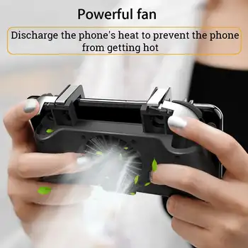 4 v 1 Mobilni Telefon Gaming Gamepad Palčko Krmilnik Sproži Požari Gumb Power Bank Hladilnik, Ventilator Za PUBG Za iOS Android