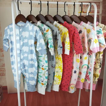 2020 Pomlad Jesen Novorojenega Otroka, igralne obleke Bombaž Dolg Rokav Baby Boy, Girl Obleke Risanka dojenčka Sleepwear otroška oblačila