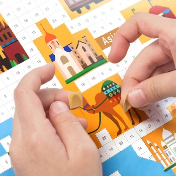 Fant je na Zemljevidu Sveta Nalepke Montessori Materiali Izobraževalne Igrače Za Otroke Svetovne Kulturne Spoznavanja Mozaik Nalepke Otroška Igrača