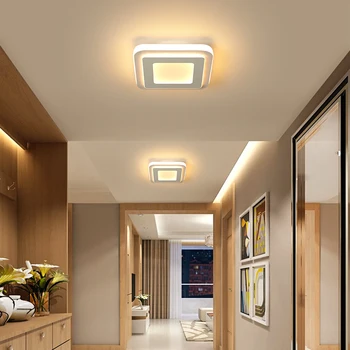Sodobni LED Stropni Lestenci za spalnico postelji Oltarja hodnik, balkon Vhod Kvadratni krog LED Lestenci za dom