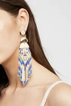 Bohemian vintage Uhani 2020 Kroglice Dolgi Uhani Etnične Slog Spusti Earings Moda Nakit, Dragulji, Femme Izjavo Uhani