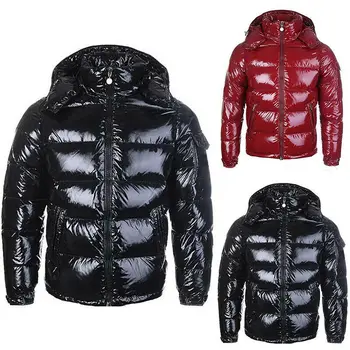 Zimo Mens Sijoče Raca Navzdol Zip Hooded Anorak Parka Napihovalka Coats Outwear