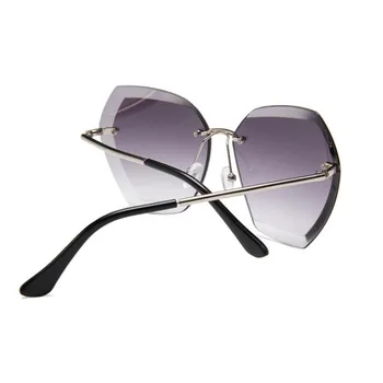 Yaobo Prevelik Rimless sončna Očala Ženske Modni Gradient Objektiv Kovinski Okvir Pregleden Ženska sončna očala Clear Stekla UV400